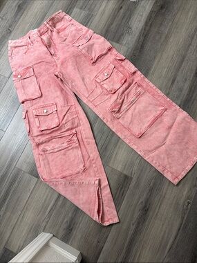 Fashion Nova Pink Cargo Jeans